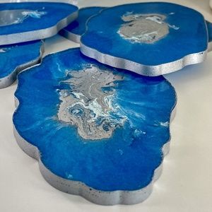 Agate Geode Coasters Set
